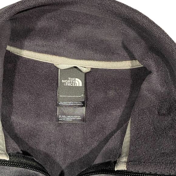 North Face Jacket Womens Medium Grey Full Zip Agave Fleece Hiking Outdoors - Picture 3 of 6